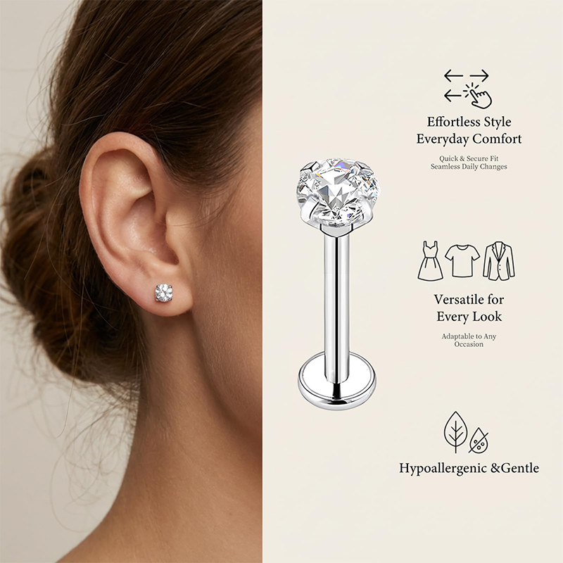 20G/18G/16G Surgical Stainless - Body Jewelry Nose Studs reseña y precio
