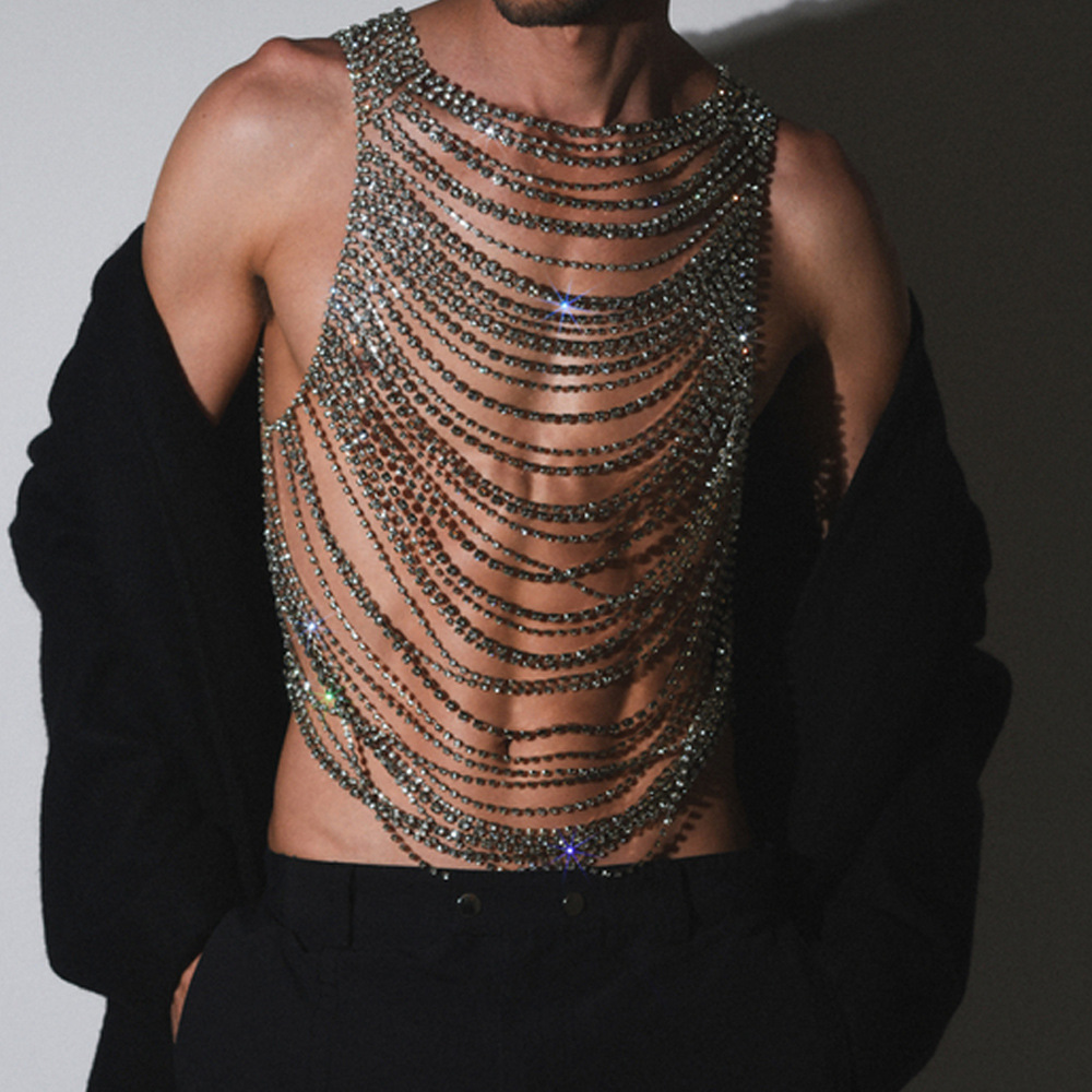 Fashion Luxurious Bling Men Wo - Body Jewelry For Men reseña y precio